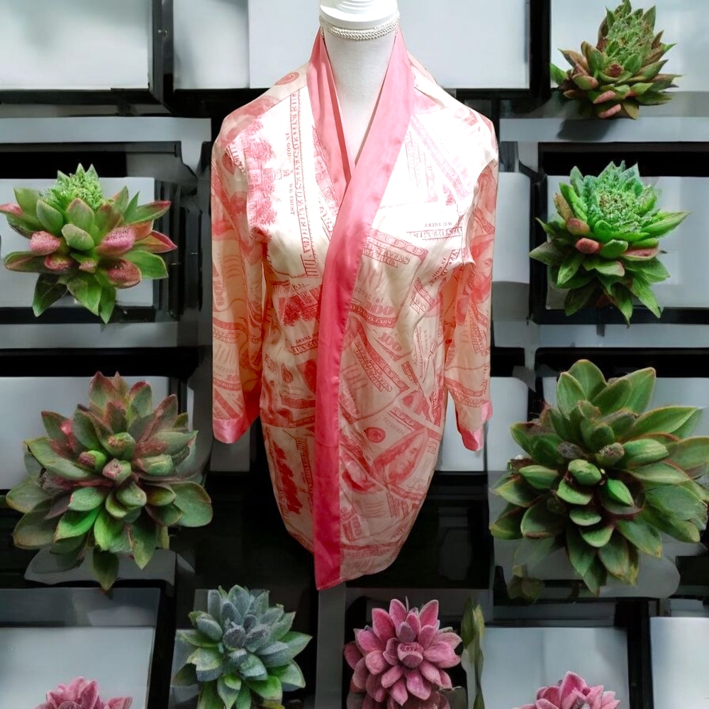 Ethereal Pink Floral Sleepwear Cover-Up